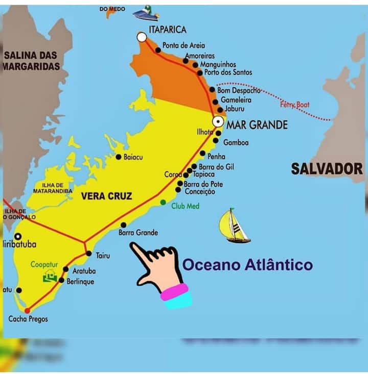 mapa coroa ilha Itaparica