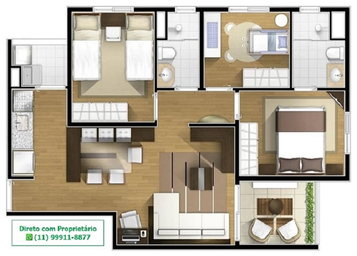 Planta Ap. 35 B - Vero Campo Belo