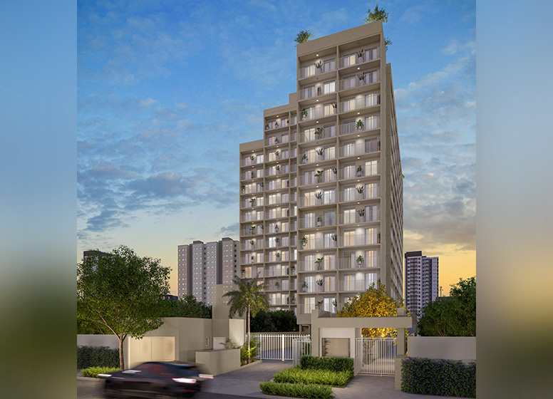Fachada residencial ilustrada